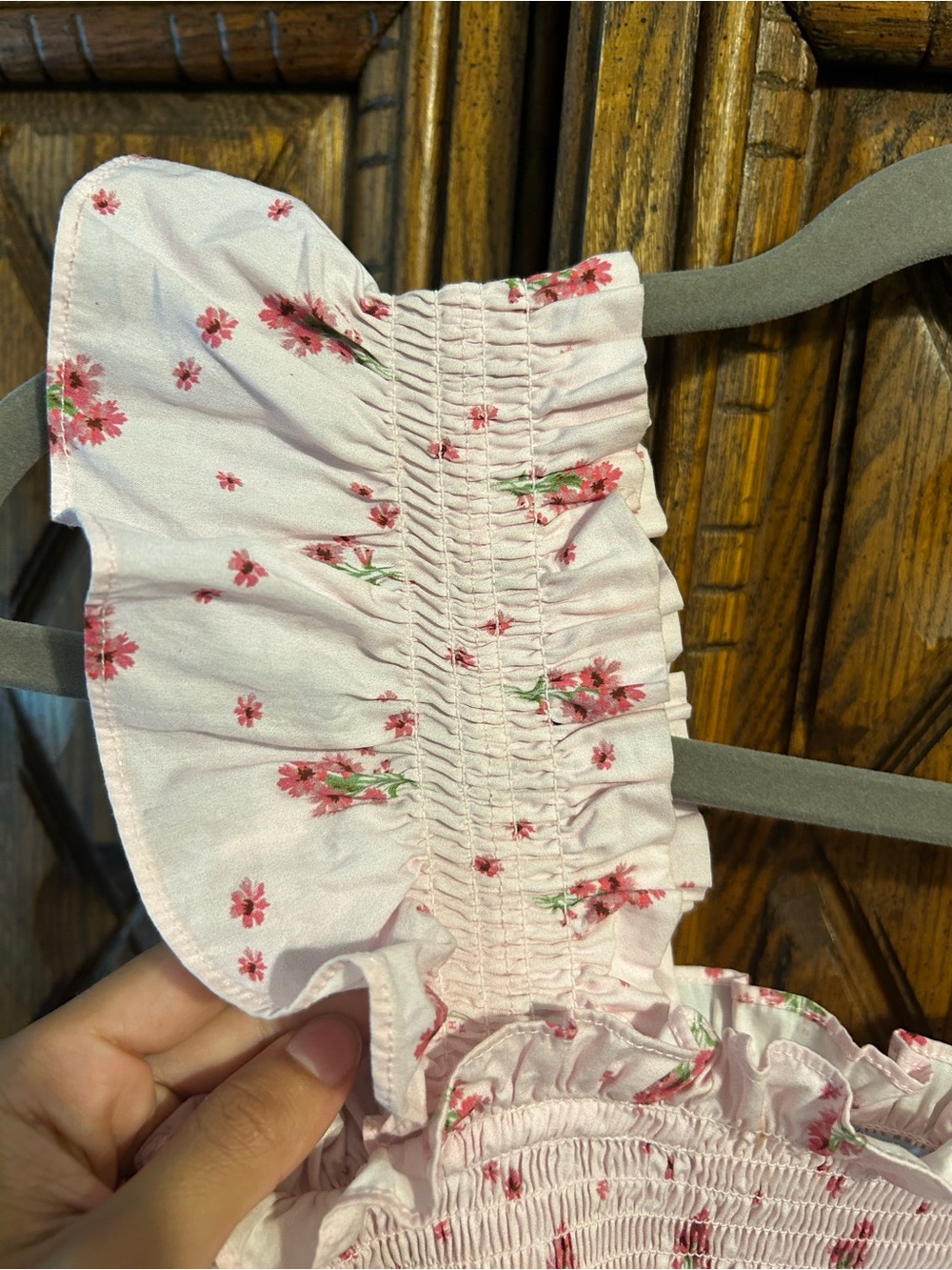 Hill House Light Pink Floral Ruffle Sundress - Picture 2 of 5